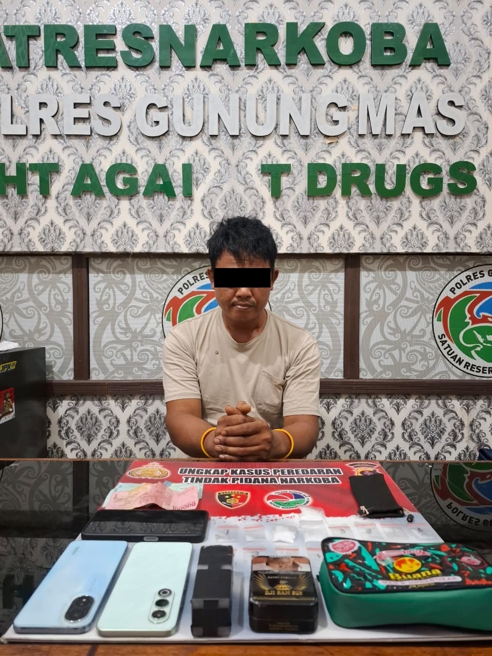 Polsek Rungan-Polres Gumas Bekuk Pengedar Sabu Rungan