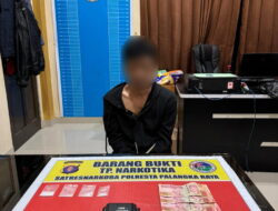 Gerebek Barak di Gang Jingah Palangka Raya, Polisi Amankan 3,99 Gram Sabu
