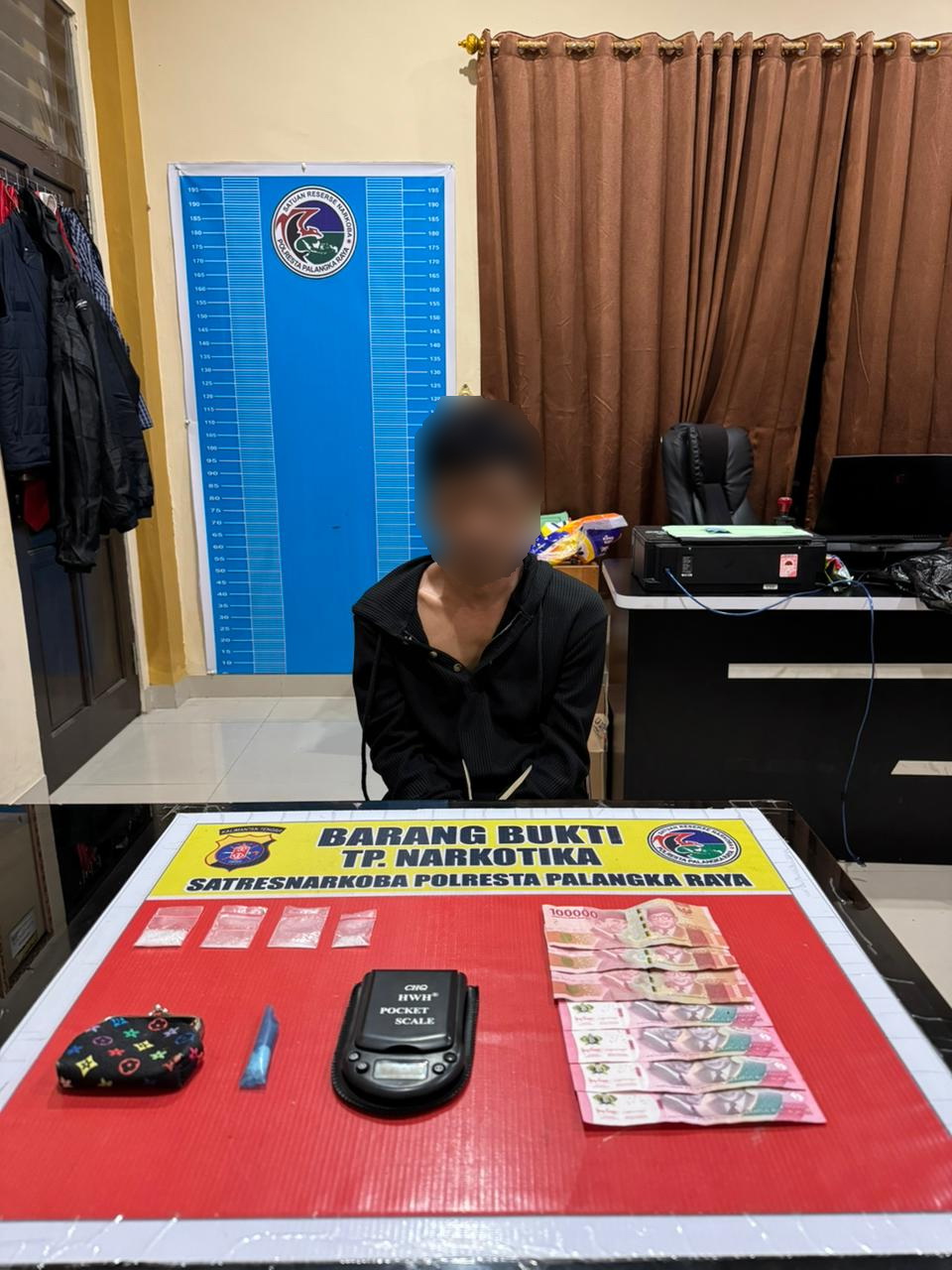 Gerebek Barak di Gang Jingah Palangka Raya, Polisi Amankan 3,99 Gram Sabu
