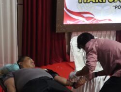 Hari Jadi Ke-75 Humas Polri, Polres Bartim Gelar Donor Darah