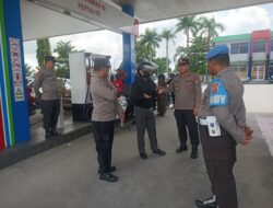 Cegah Penyelewengan BBM, Polres Kobar Patroli ke SPBU