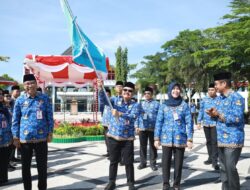 Semangat Pancasila Iringi Kontingen Pornas Korpri Kalteng 2025
