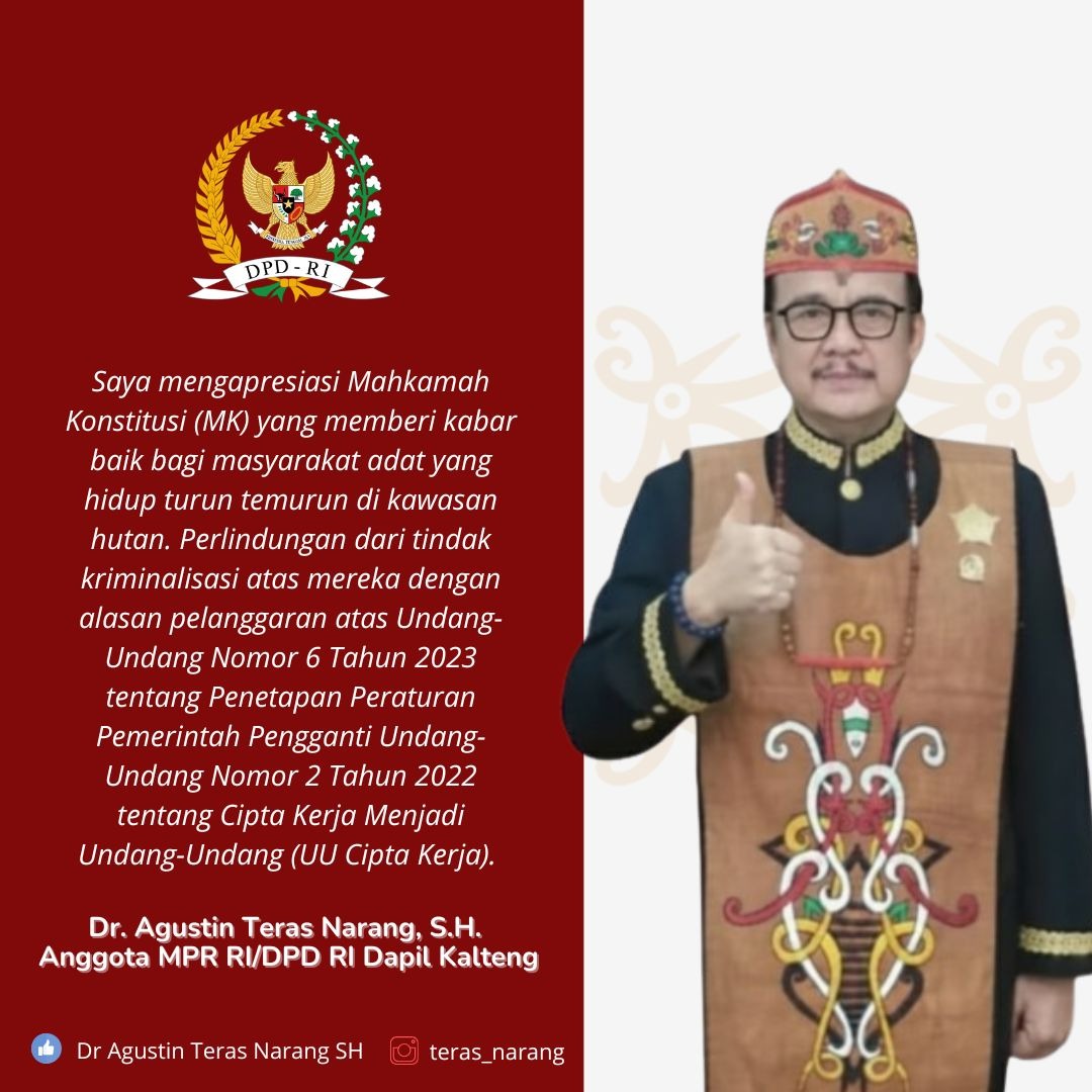 Teras Apresiasi Putusan MK Hormati Masyarakat Adat