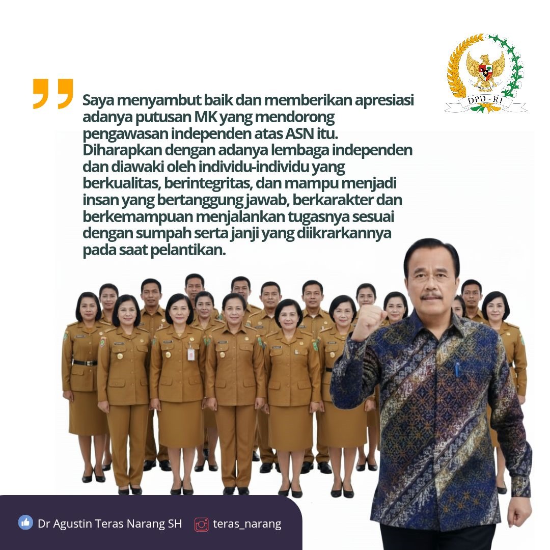 PUTUSAN MK-Teras Sambut Baik Pengawasan ASN Dilakukan Independen
