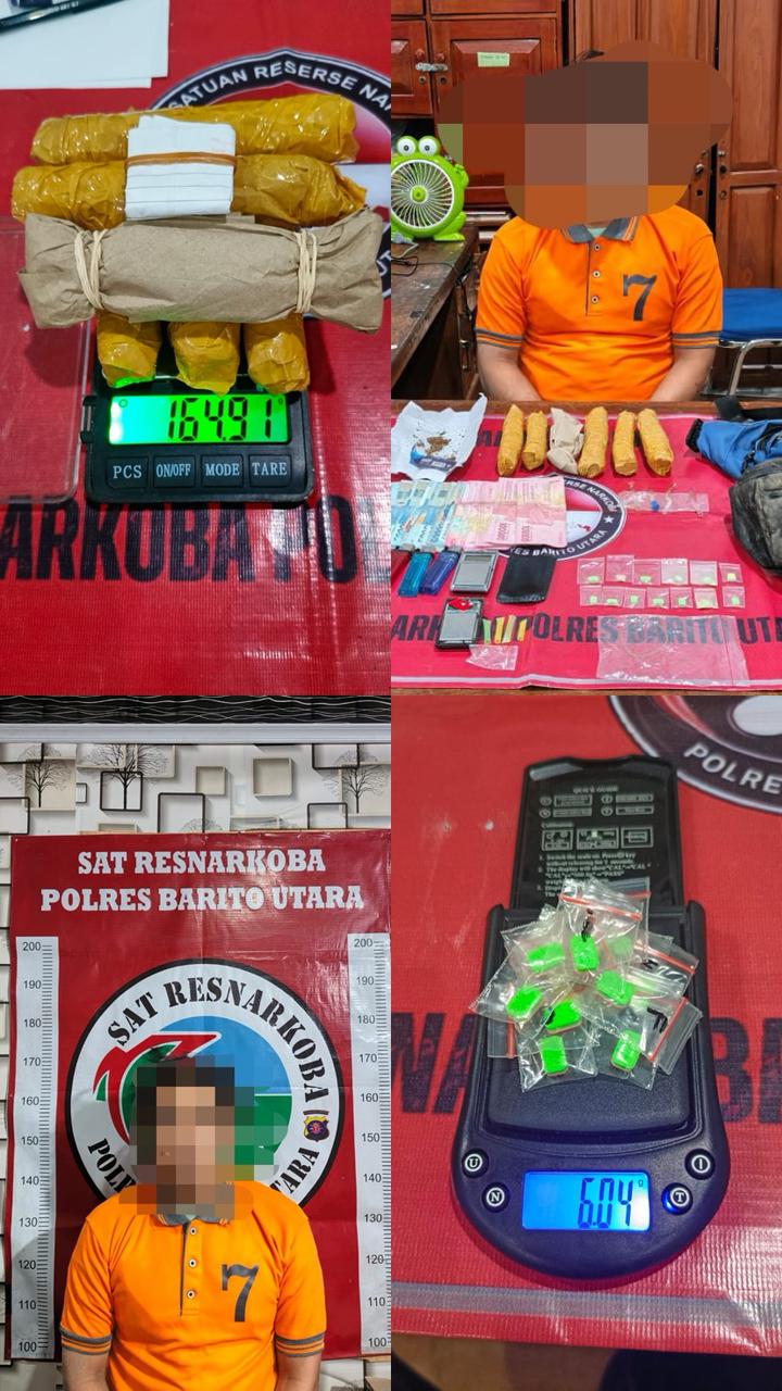 Polres Barito Utara Ungkap Kasus Ganja dan Ekstasi