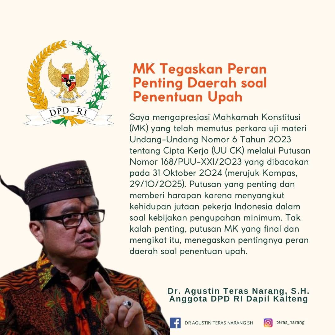 Teras Apresiasi Putusan MK Soal Upah Pekerja Teras Apresiasi Putusan MK Soal Upah Pekerja