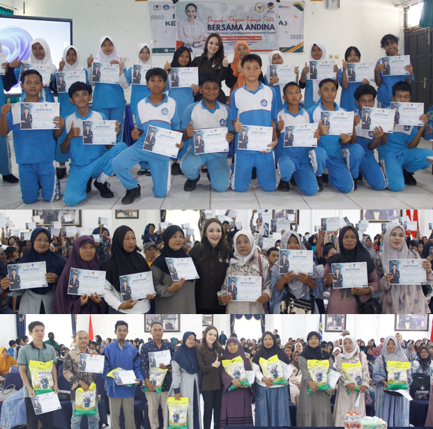 Andina Narang Serahkan Bantuan PIP kepada Ratusan Siswa di Palangka Raya