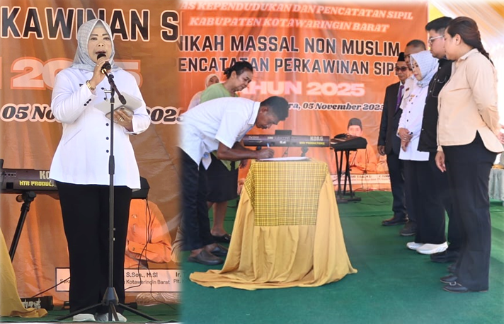 Pernikahan Massal 51 Pasutri Non Muslim di Arut Utara 