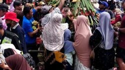 Tradisi Berebut Hasil Bumi Meriahkan HUT Desa Melawen 