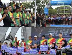 SEMARAK HUT KE-64 BANK KALTENG-Gubernur Lepas Ribuan Peserta Bank Kalteng Run 8K