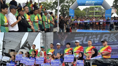 SEMARAK HUT KE-64 BANK KALTENG-Gubernur Lepas Ribuan Peserta Bank Kalteng Run 8K