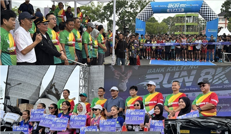 SEMARAK HUT KE-64 BANK KALTENG-Gubernur Lepas Ribuan Peserta Bank Kalteng Run 8K