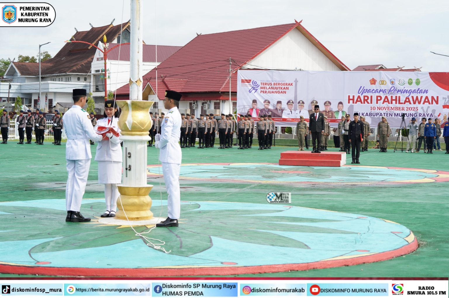 Bupati Murung Raya, Heriyus Pimpin Upacara Peringatan Hari Pahlawan