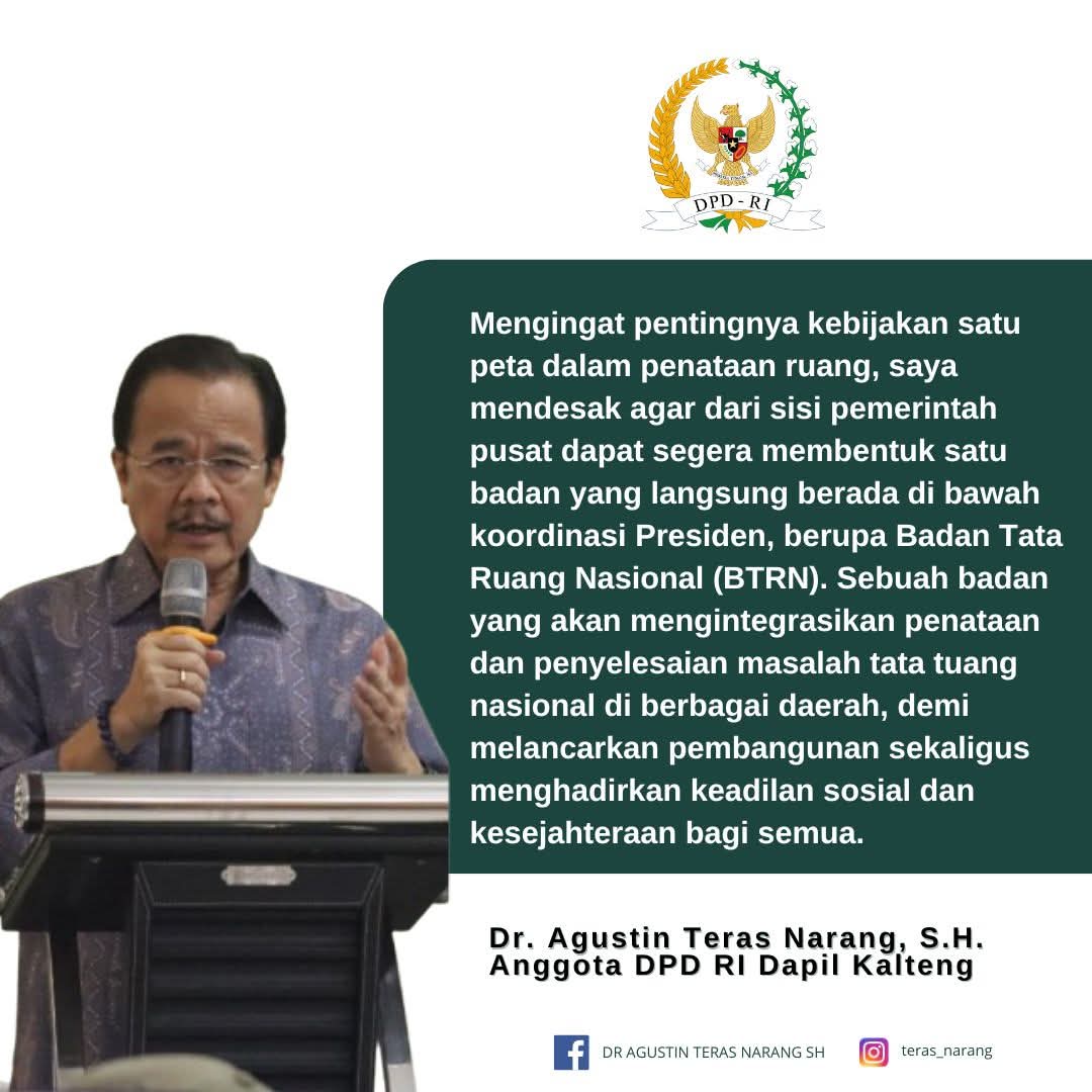KONFLIK AGRARIA-Teras Narang Desak Kebijakan Satu Peta Tata Ruang