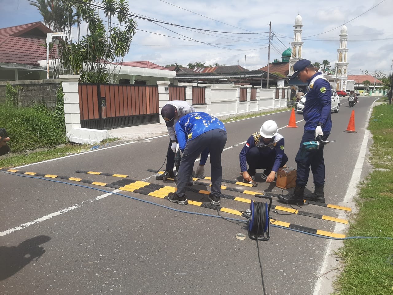 Cegah Balap Liar, Dishub Pasang Speed Bump