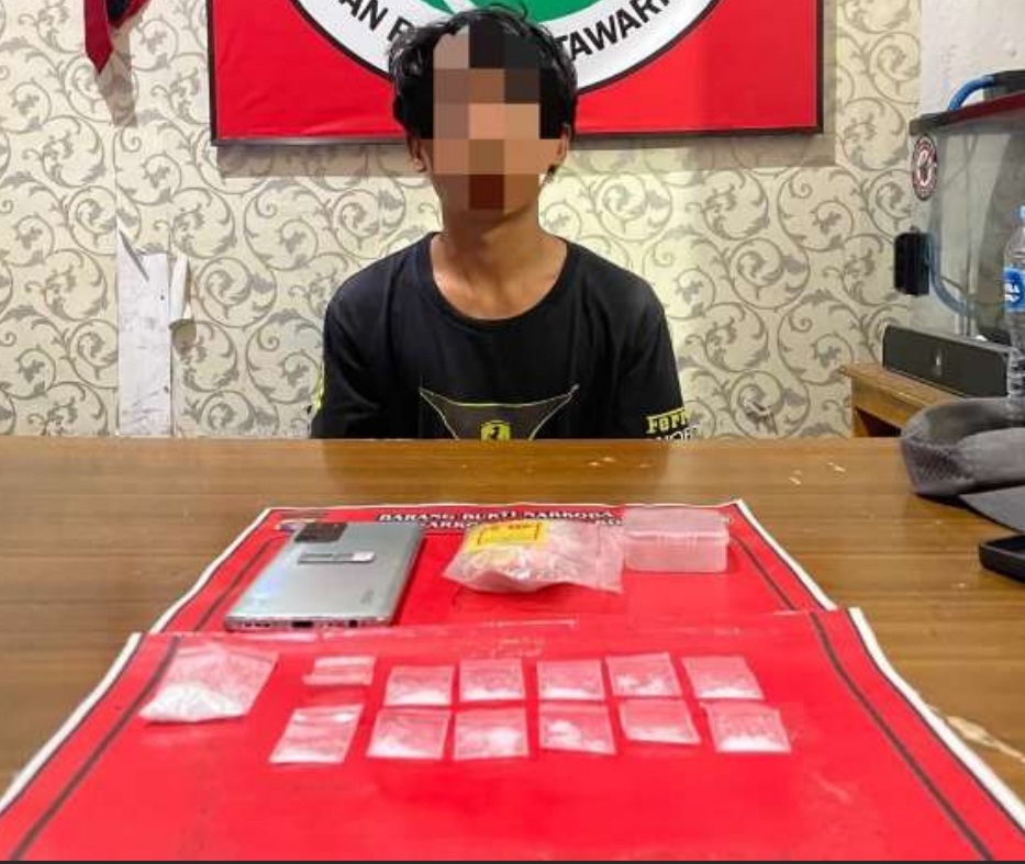 Ciduk Pengedar Muda, Polres Kotim Sita 13 Paket Sabu