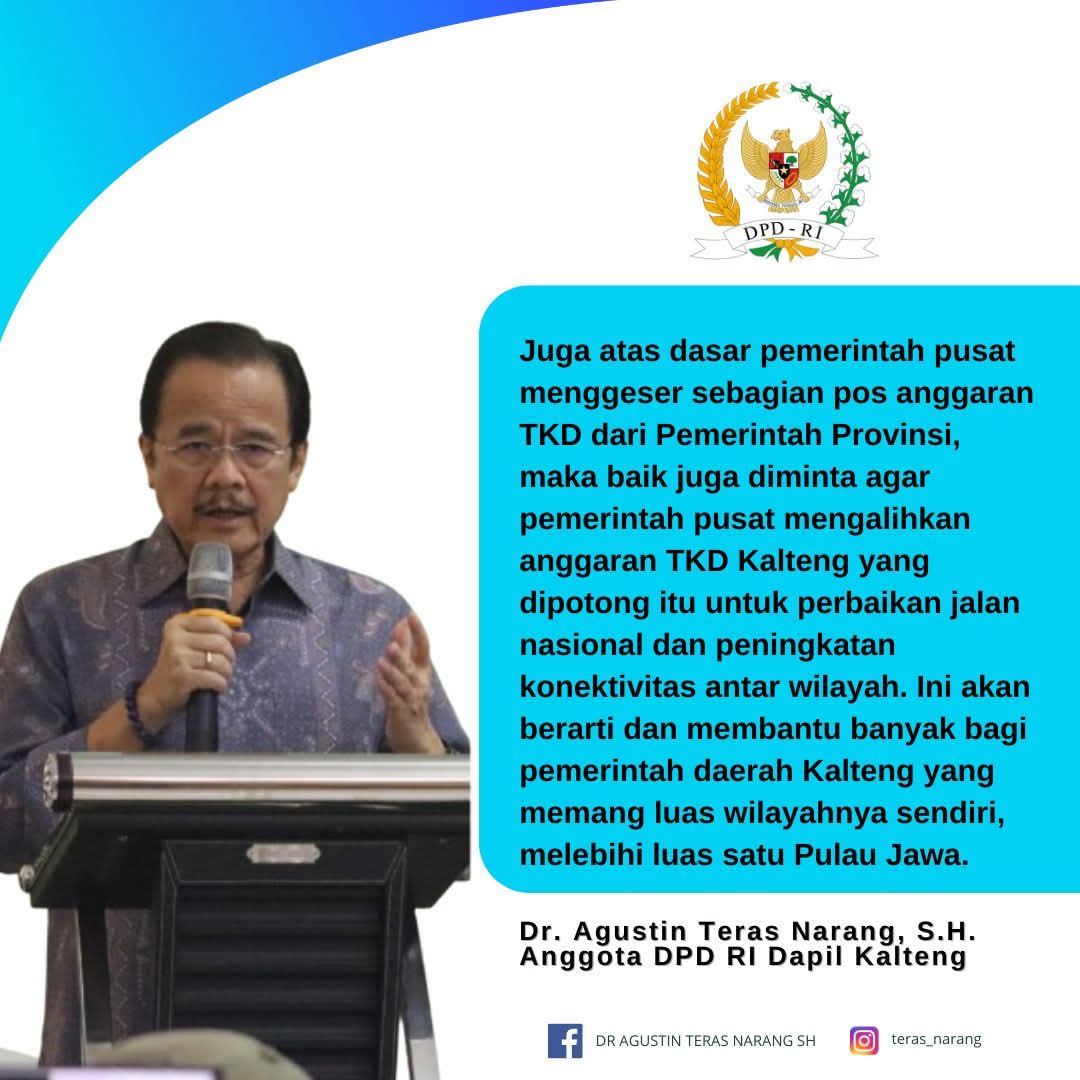 Kalteng Juara Jalan Nasional Rusak-Teras:Pemotongan TKD Sebaiknya Dialihkan untuk Perbaikan Jalan