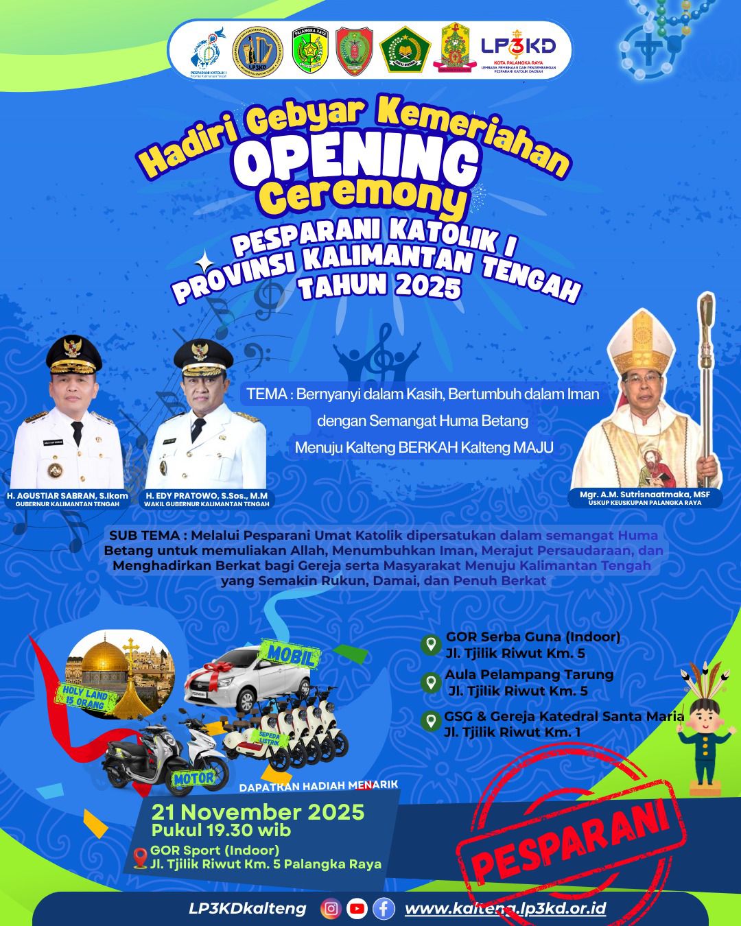 Pesparani Katolik Pertama Kalteng Digelar Di Palangka Raya 