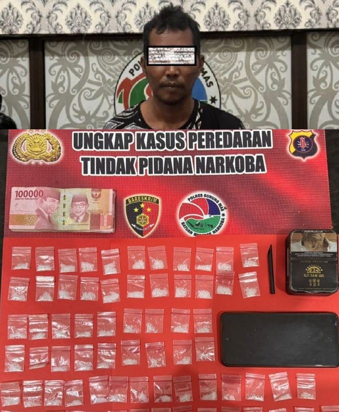 Tangkap Pengedar Sabu, 69 Paket Siap Edar Disita