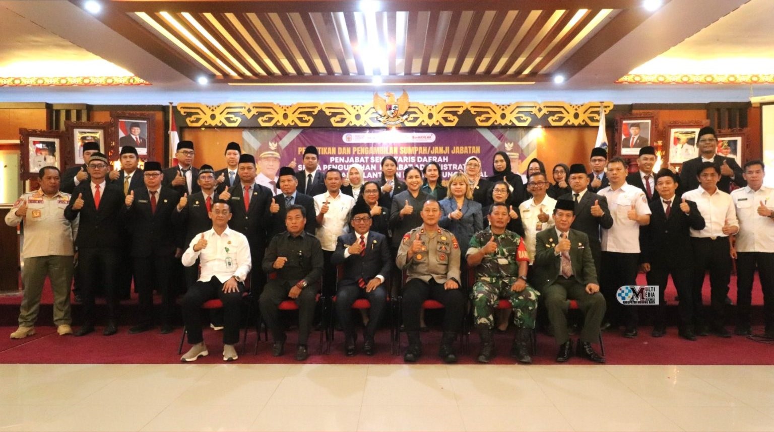 Ketua DPRD Mura Rumiadi Hadiri Pelantikan Pj Sekda dan Puluhan Pejabat