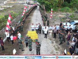 Prosesi Potong Hompong Sambut Kedatangan Pangdam XXII/TB