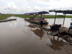 Cek Debit Air, Polsek Sabangau Pastikan Kondisi Wilayah Aman