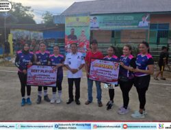 Bupati Heriyus Hadiri Pertandingan Voly di Laung Tuhup