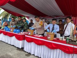 Polres Kobar Musnahkan 1,061 Kg Sabu, 87 Tersangka Ditangkap Sepanjang 2025