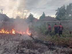 Lahan Kosong Terbakar di Rajawali Km 8