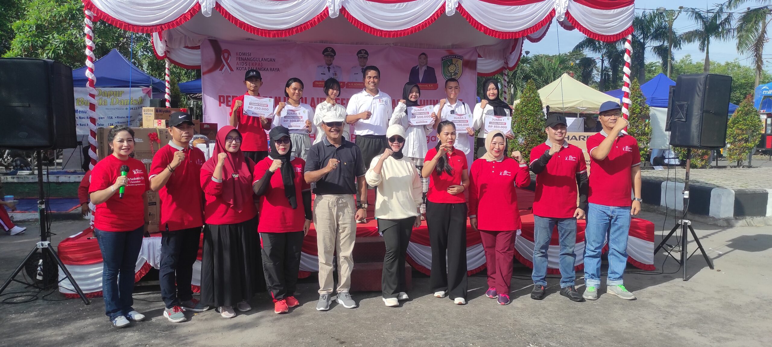 HARI AIDS SEDUNIA-KPA Palangka Raya Gelar Senam dan Door Prize