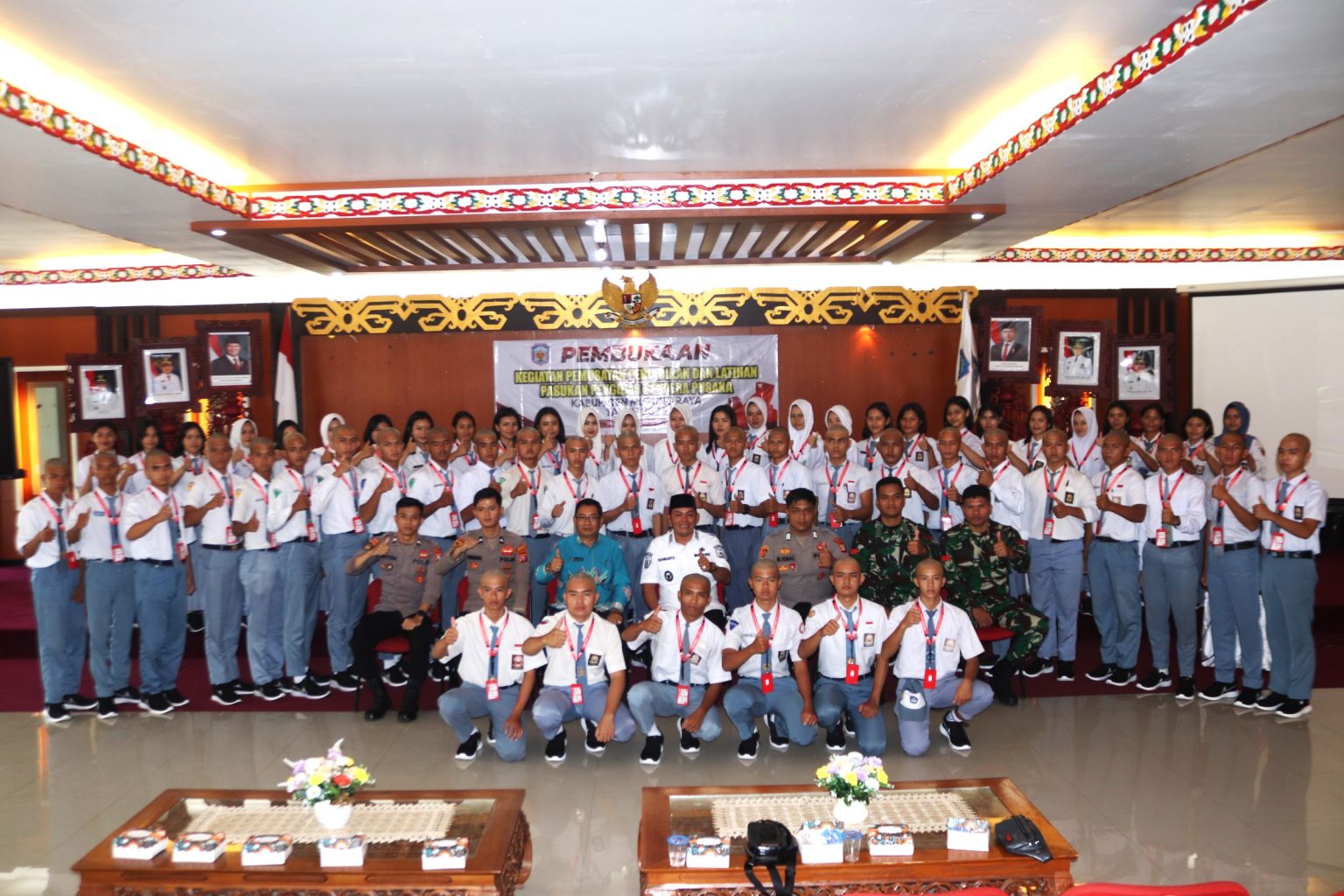 Pemusatan Diklat Pasukan Pengibar Bendera Pusaka Tingkat Kabupaten Murung Raya
