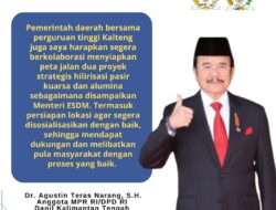 Teras: Segera Kolaborasi Proyek Hilirisasi di Kalteng