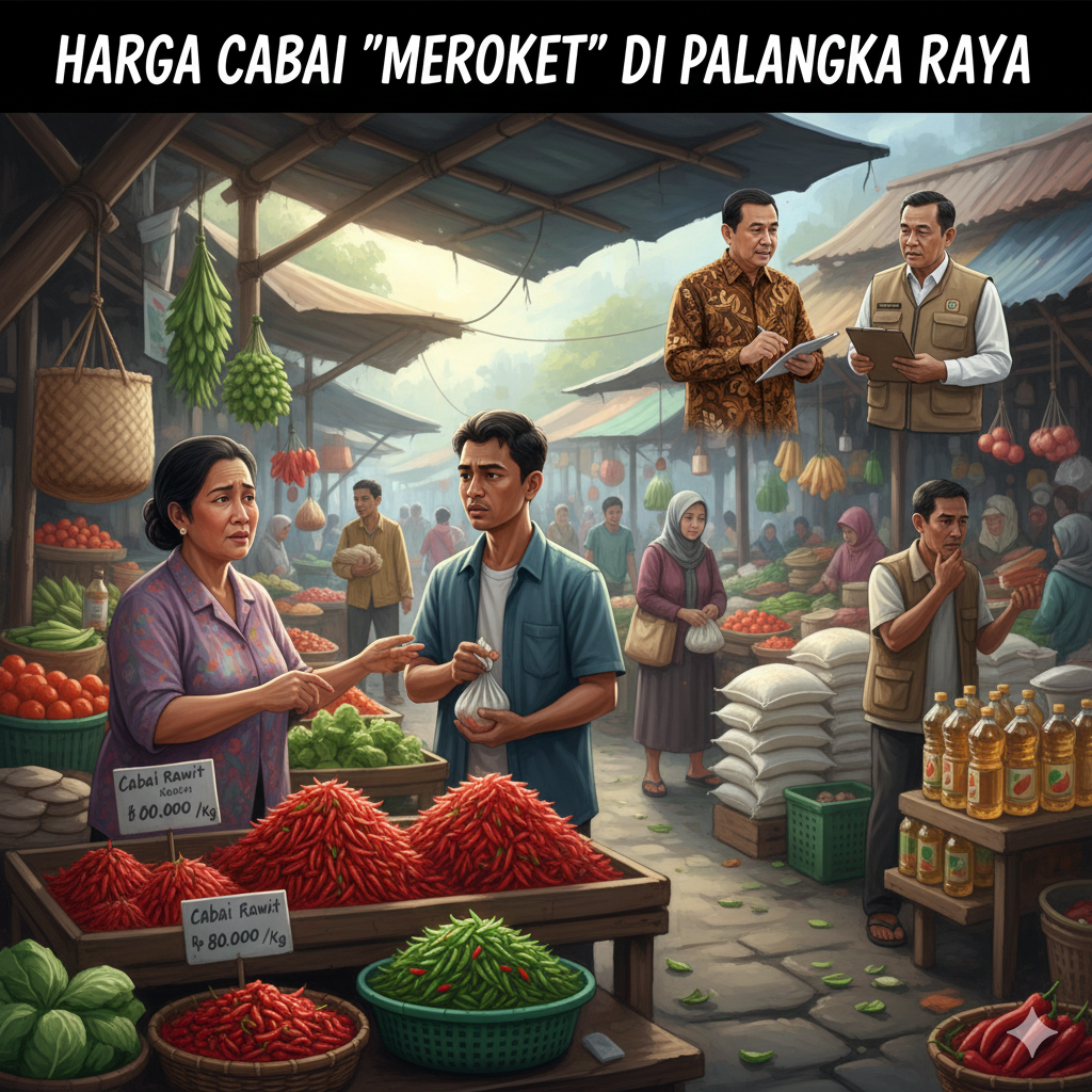 Harga Cabai di Palangka Raya "Meroket" Lagi, Kini Tembus Rp100 Ribu/Kg, Dipicu Cuaca, BBM, dan Momentum Nataru