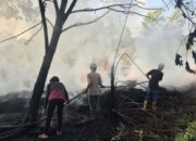 Ratusan Ban Bekas Terbakar Gegerkan Warga Bukit Tunggal‎