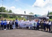 Bupati Heriyus Resmikan Penerbangan Perdana PT SCA