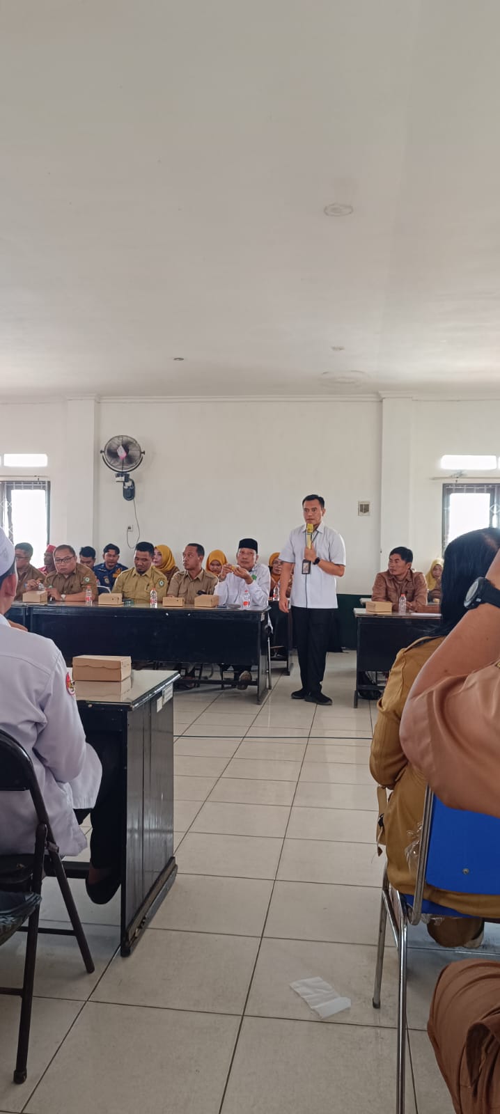 Sosialisasi program BPJS Ketenagakerjaan di Kecamatan Mentaya Hilir Utara. 