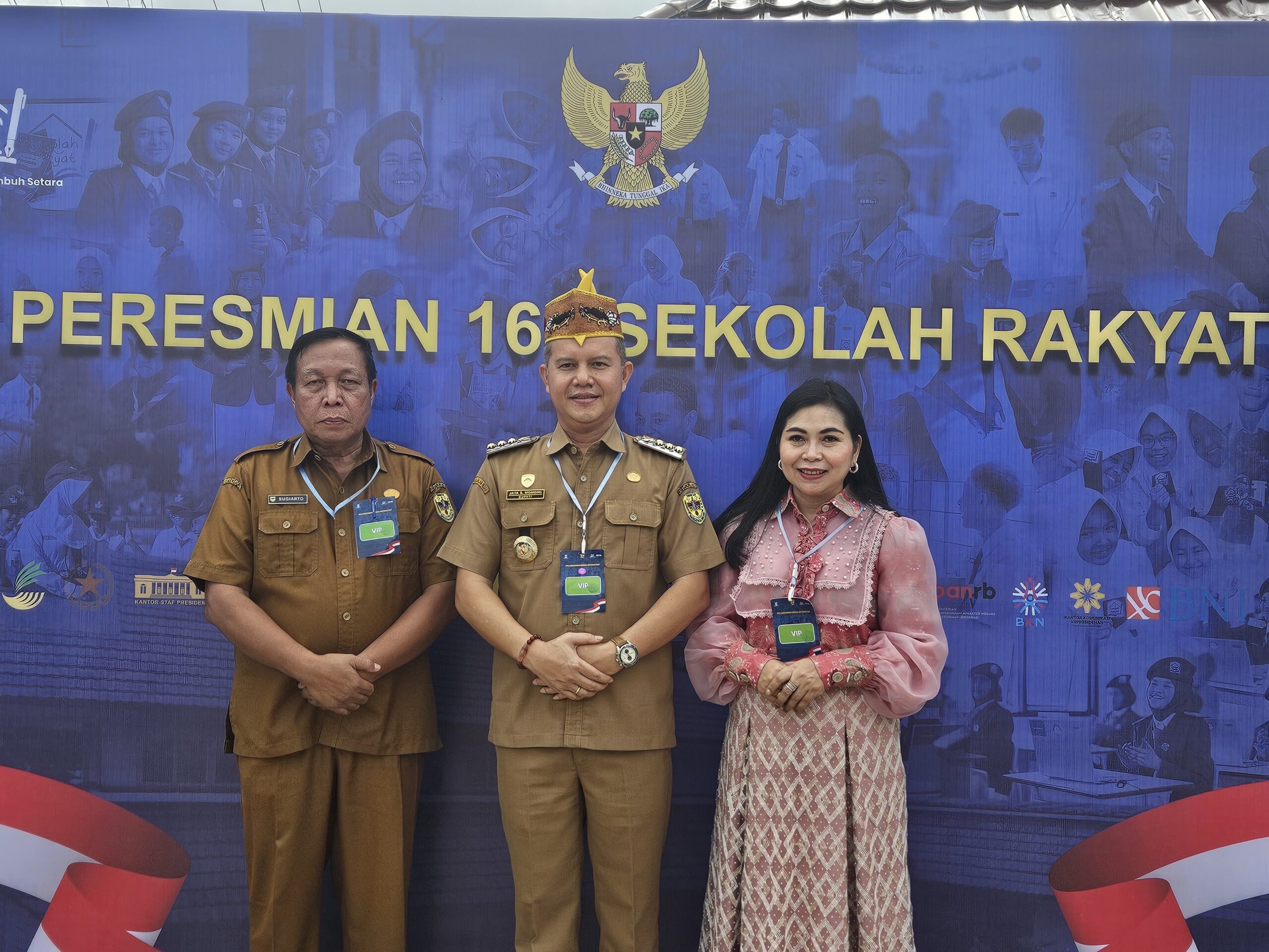 Bupati Jaya Monong Hadiri Peresmian 166 Sekolah Rakyat Presiden Prabowo Subianto