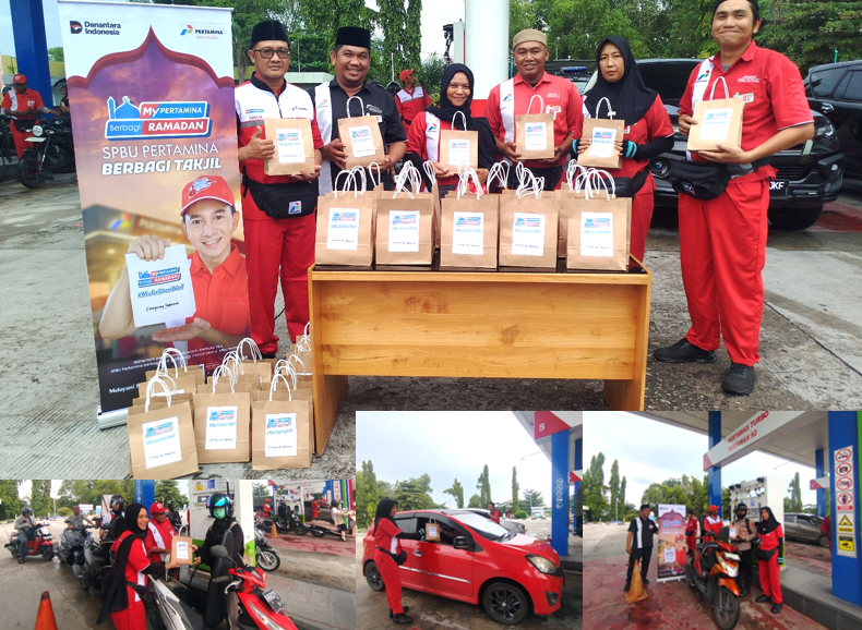 SPBU S Parman Bagikan Takjil ke Pelanggan