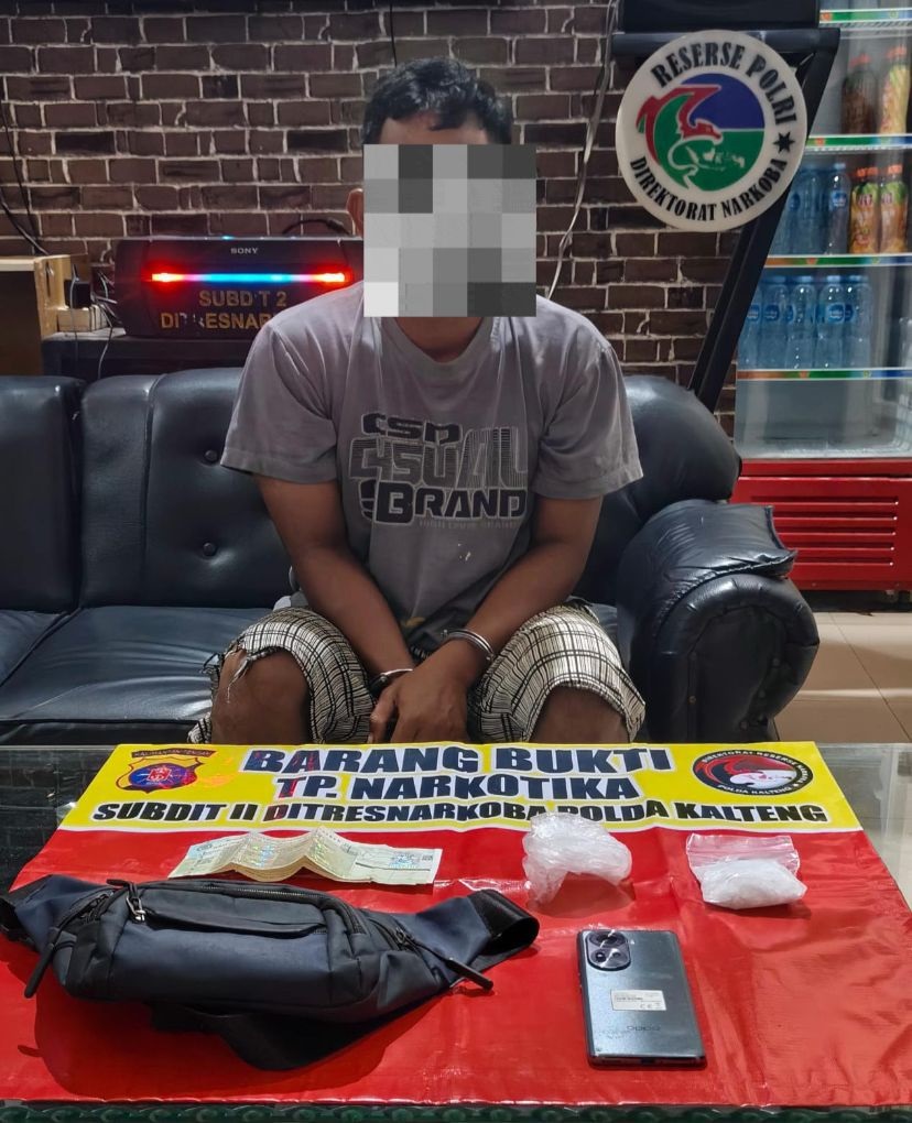 Pengedar Asal Kotim Ditangkap, Ditresnarkoba Sita 50 Gram Sabu