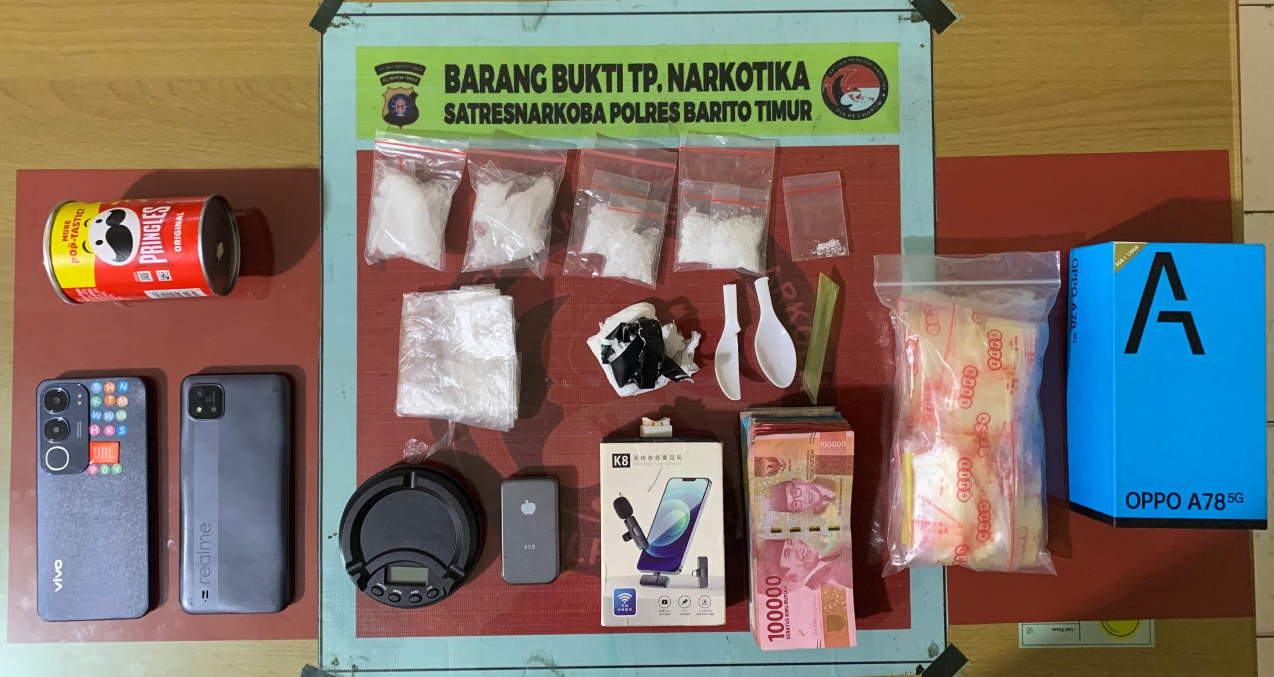 Amankan Pria di Depan Indomaret, Polres Bartim Sita 74 Gram Sabu