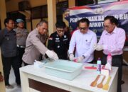 Polres Kotim Musnahkan 223,74 Gram Sabu
