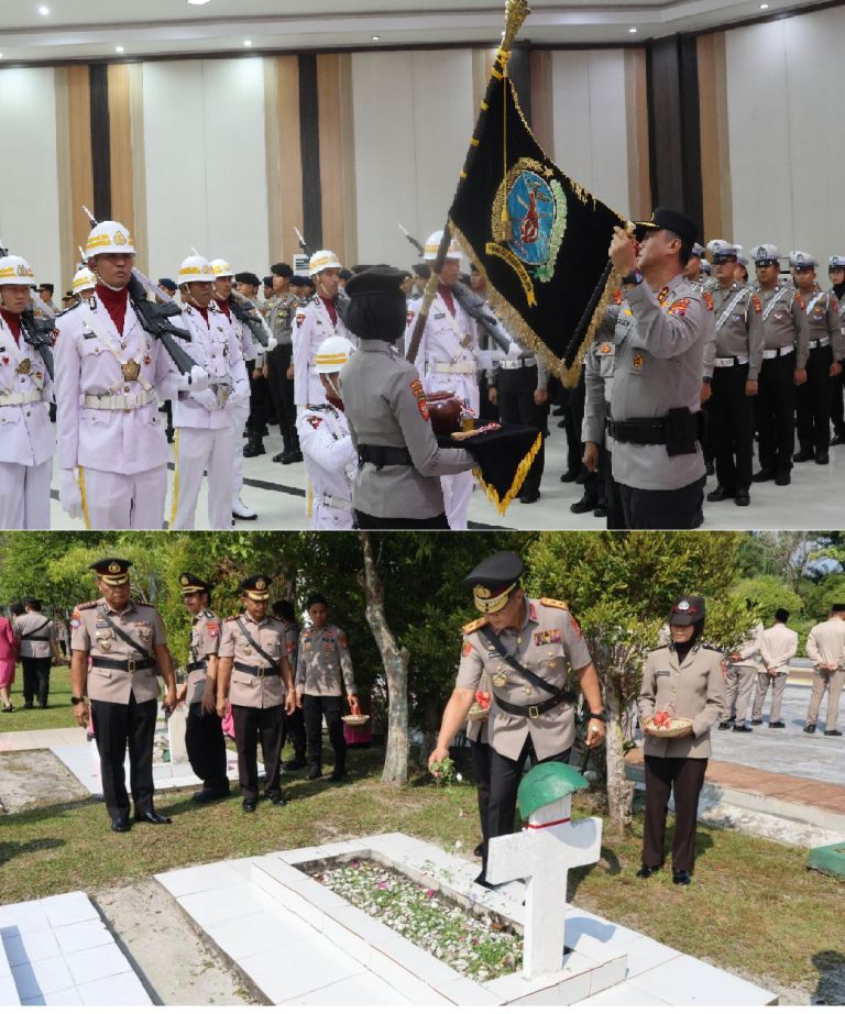 HUT Ke-31 Polda Kalteng, Sucikan Pataka hingga Ziarah di TMP Sanaman Lampang