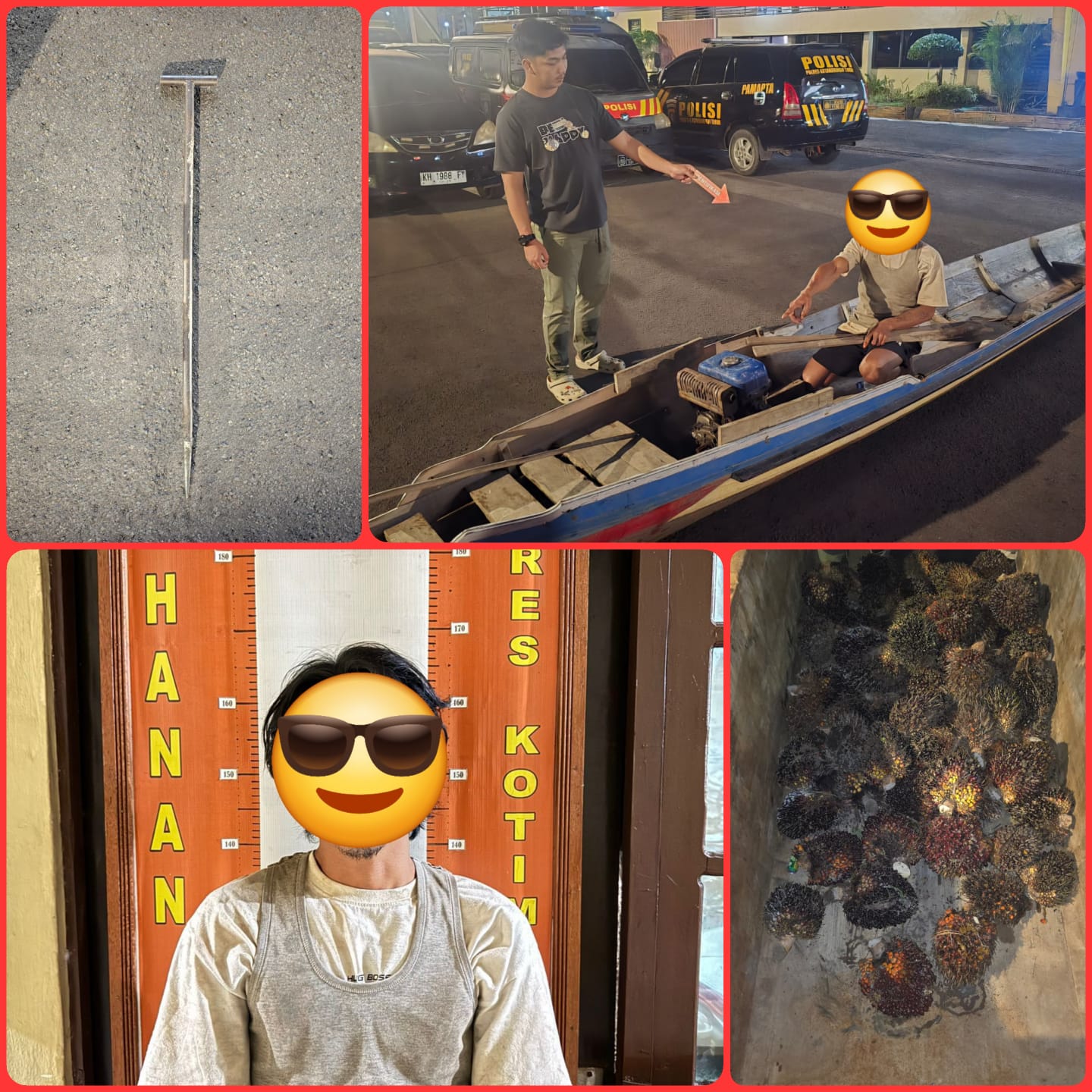 Gunakan Sampan, Pria Ini Ditangkap Curi Buah Sawit