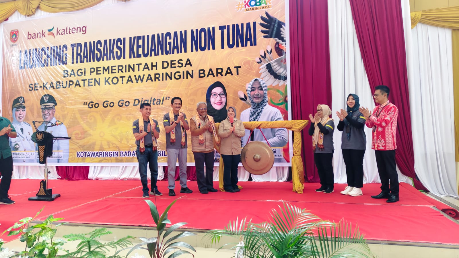 Bank Kalteng Bersama Pemkab Kobar, Lounching Transaksi Keuangan Non Tunai Bagi Pemdes Se Kobar 