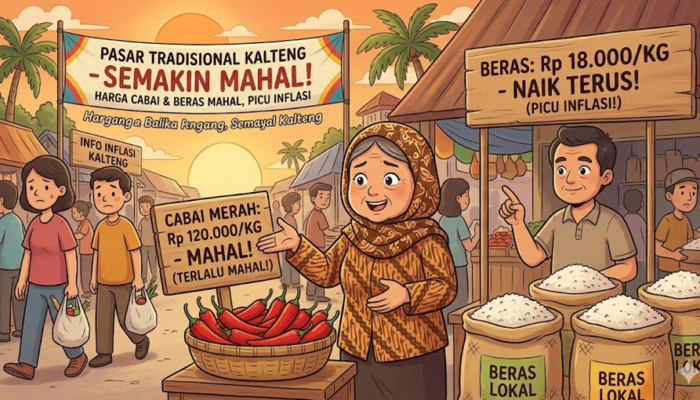 Harga Cabai dan Beras Mahal Picu Inflasi Kalteng