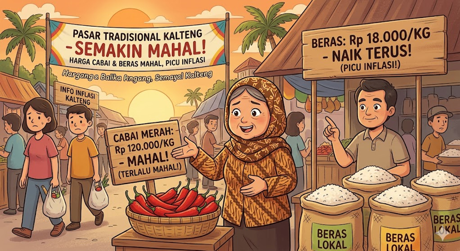 Harga Cabai dan Beras Mahal Picu Inflasi Kalteng