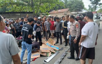 Lansia Tewas Dilindas Dump Truk di Jalan RTA Milono