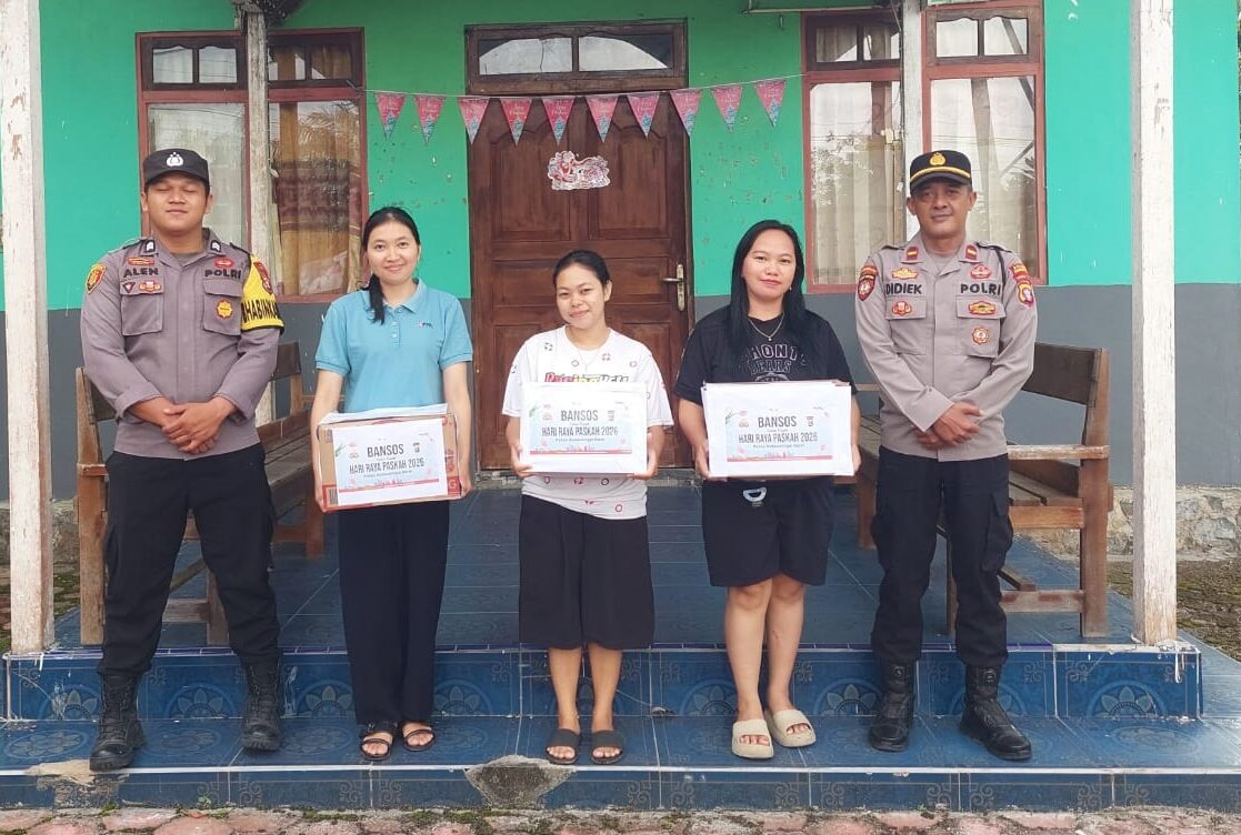 Peringati Paskah, Polsek Kolam Bagikan Bansos