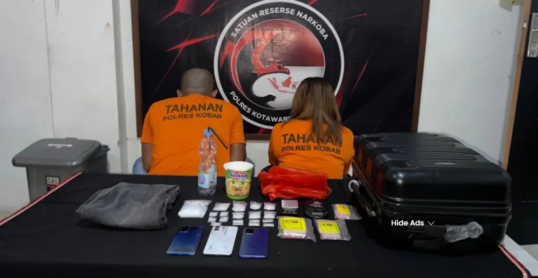 Tangkap 2 Pelaku, Polres Kobar Sita 154 Gram Sabu