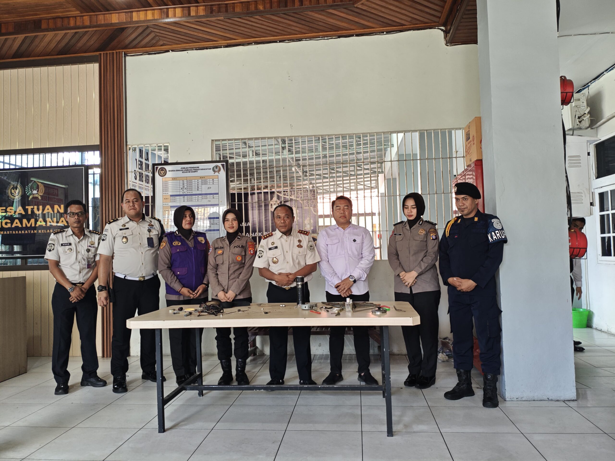 Lapas Sampit-Polres Kotim Razia Blok Hunian